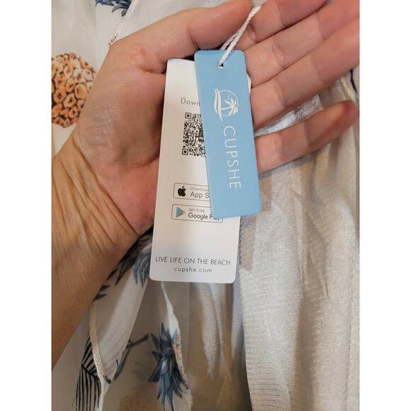 Cupshe NWT Pineapple Print Tiered Ruffle Beach Coverup Skirt Multicolor Large - Picture 5 of 8